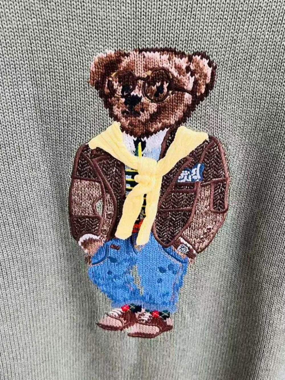 Polo Ralph Lauren Green Bear Sweater M NWT - Picture 5 of 9